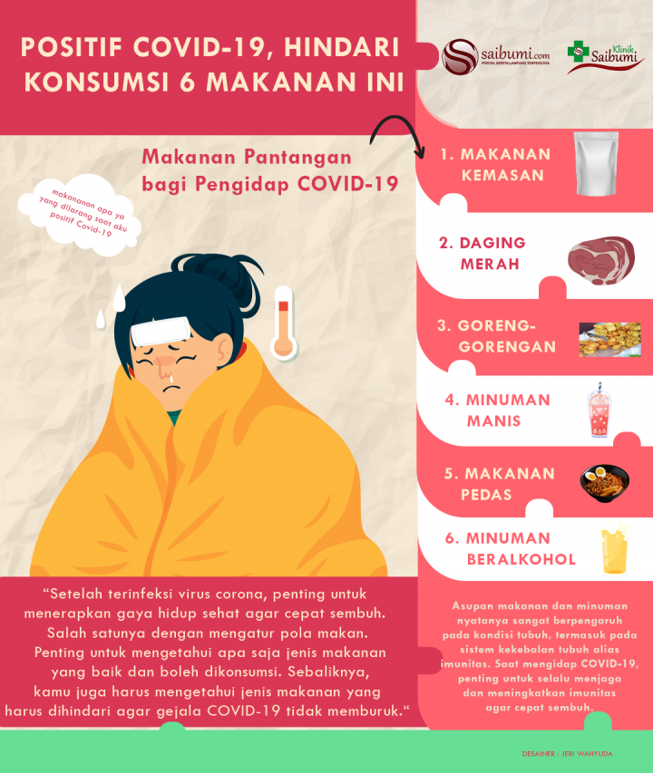 Positif COVID-19, Hindari Konsumsi 6 Makanan Ini